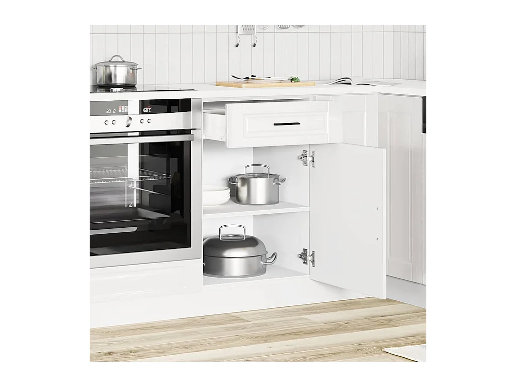 Mobile da cucina in legno ingegnerizzato bianco lucido Porto