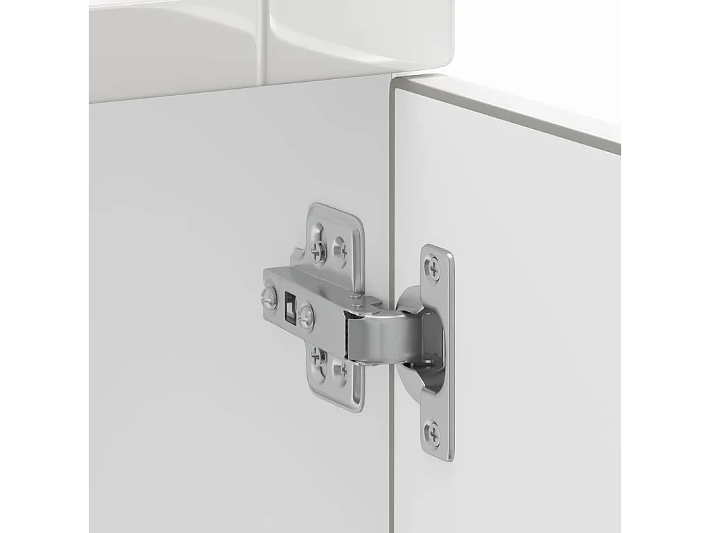 Armoire de cuisine blanc brillant bois ingénierie