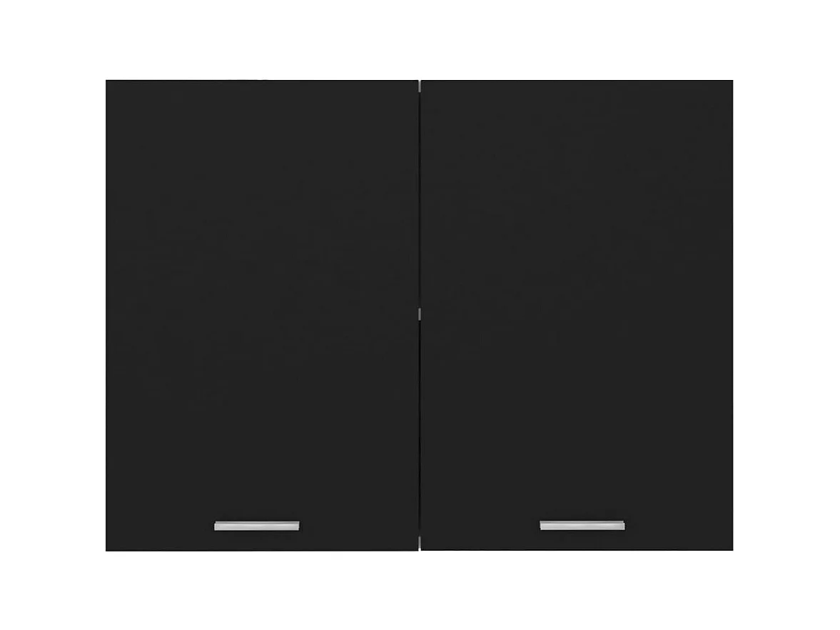 Zwarte hangkast 80x31x60 cm bewerkt hout