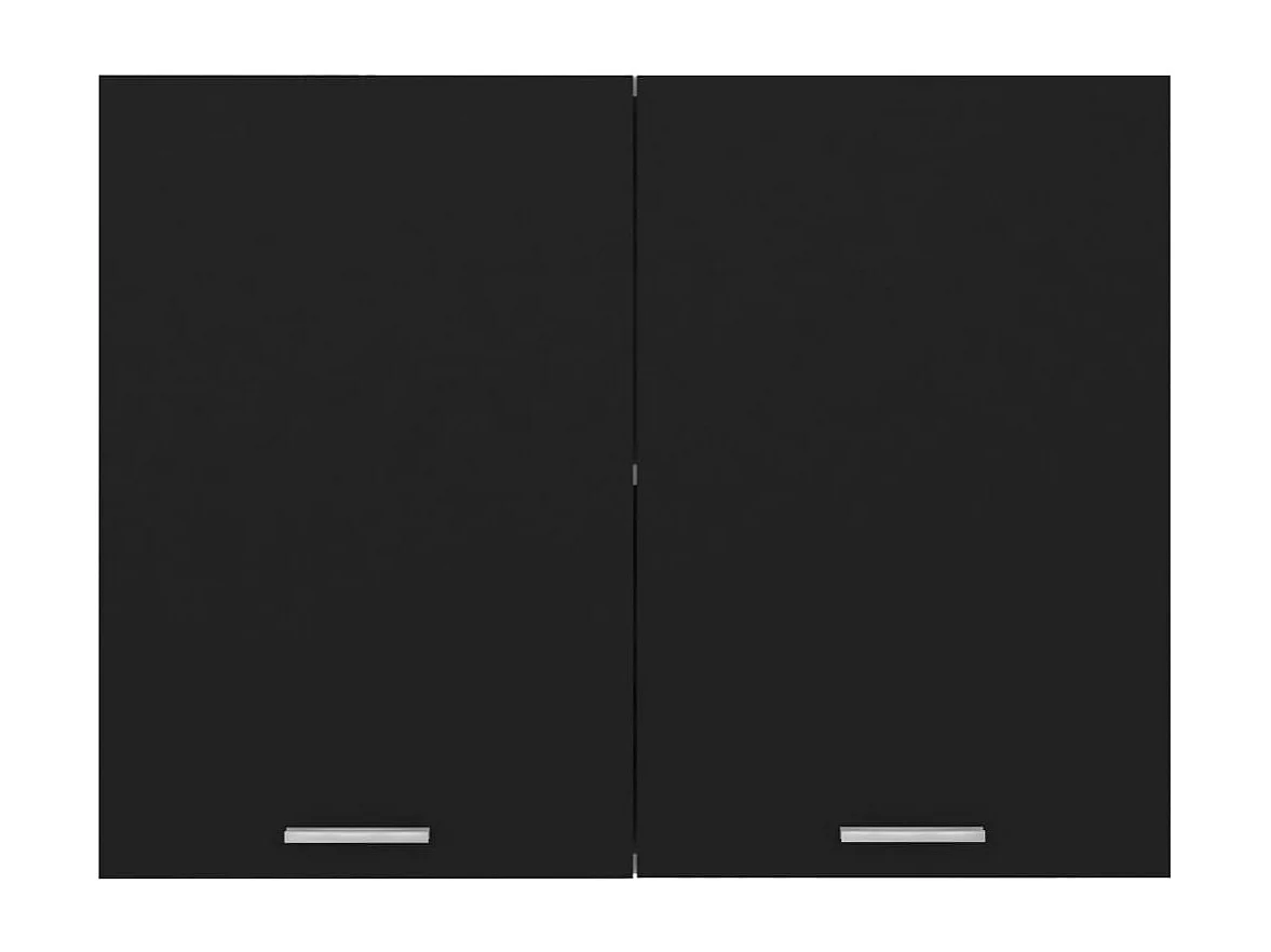Armario colgante negro de 80 x 31 x 60 cm de madera de ingeniería