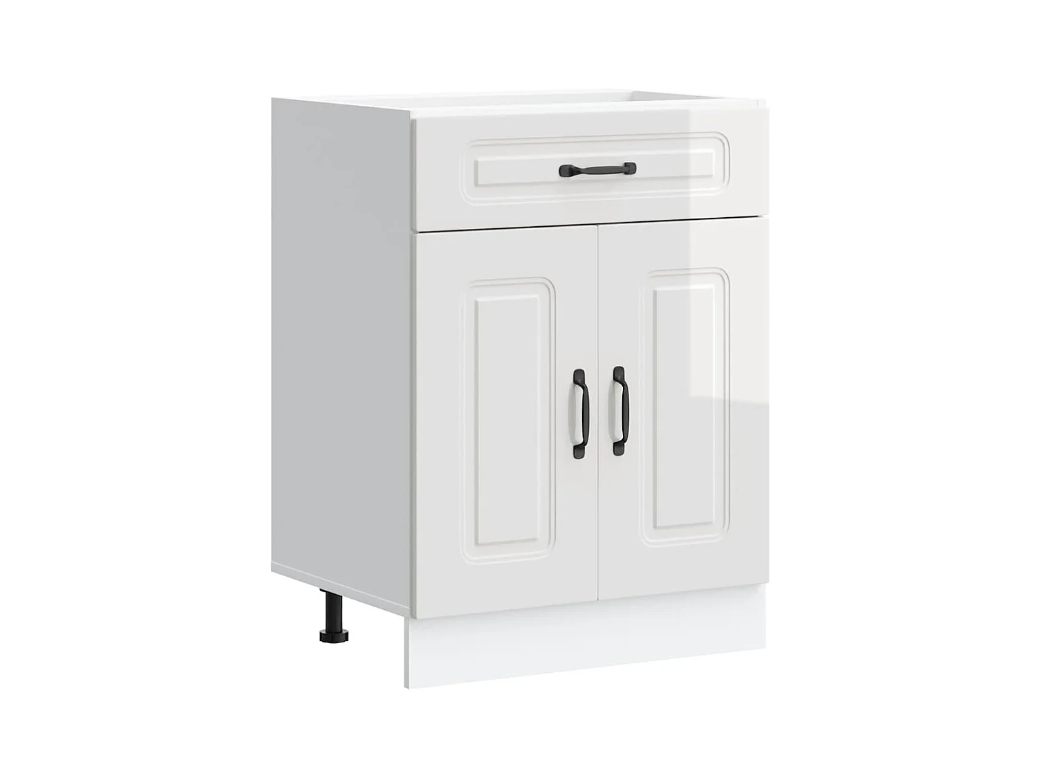 Mobile da cucina in legno ingegnerizzato bianco lucido