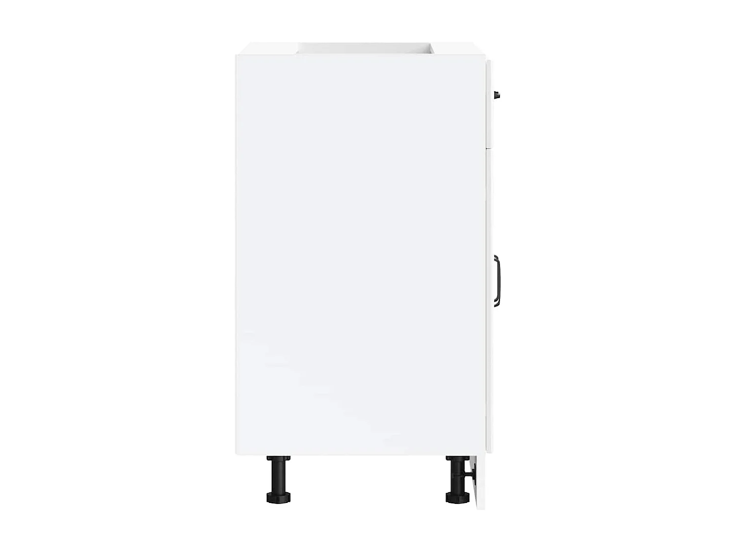 Kalmar Küchenschrank aus weißem Hochglanz-Holzwerkstoff