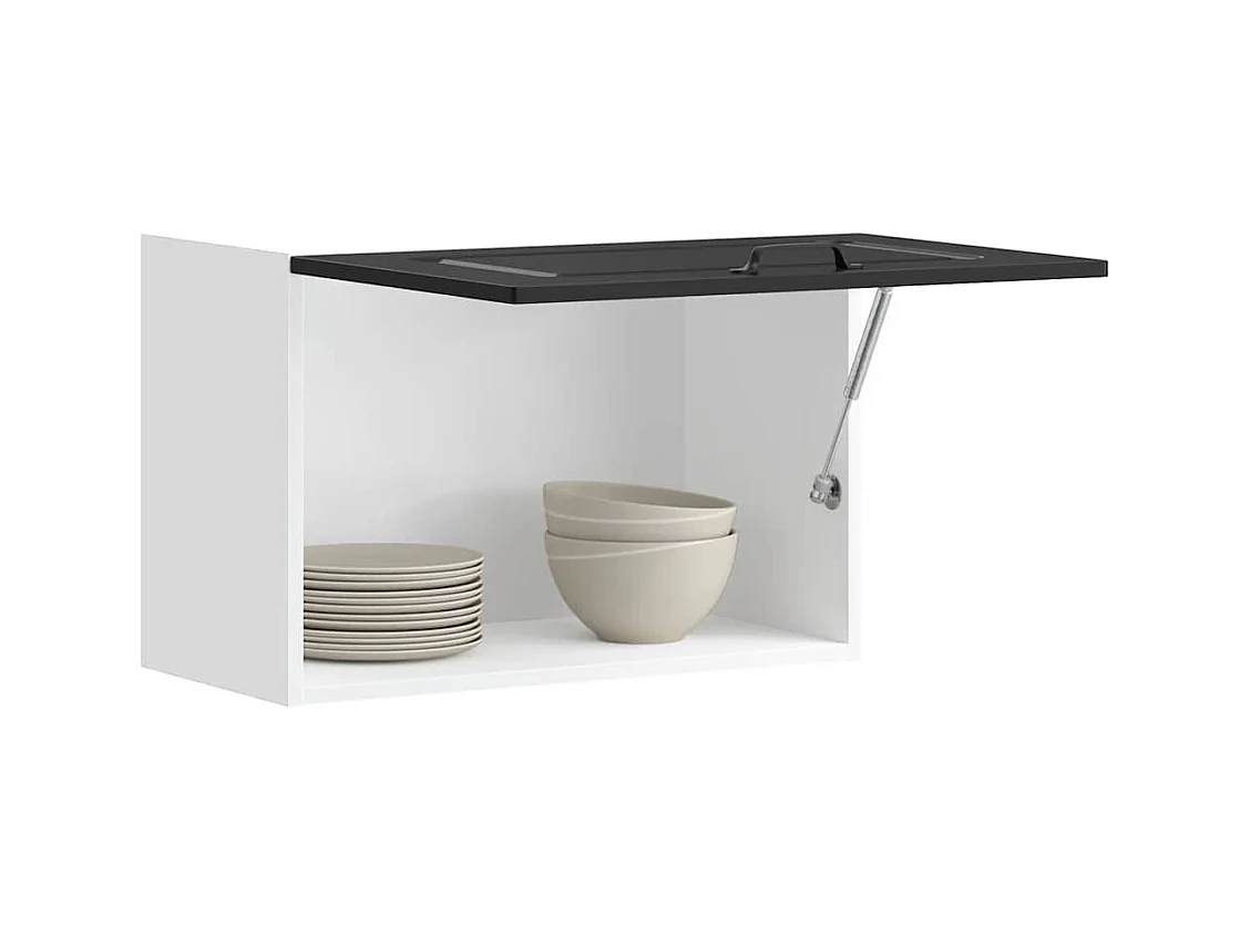 Mobile da cucina in legno ingegnerizzato nero