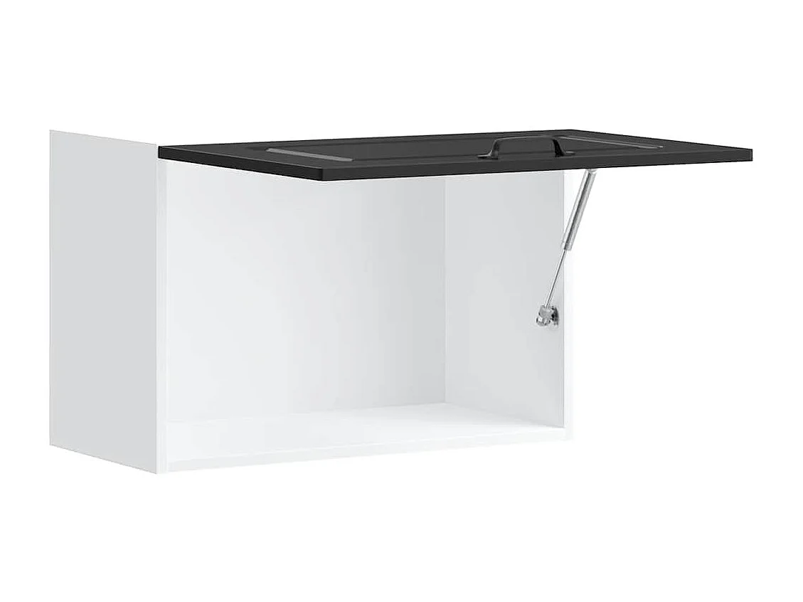 Armoire murale de cuisine noir bois d'ingénierie