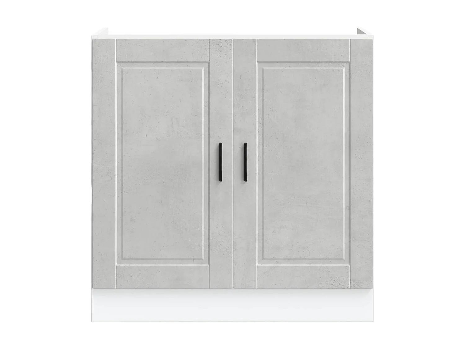 grijs betonnen onderkast van bewerkt hout