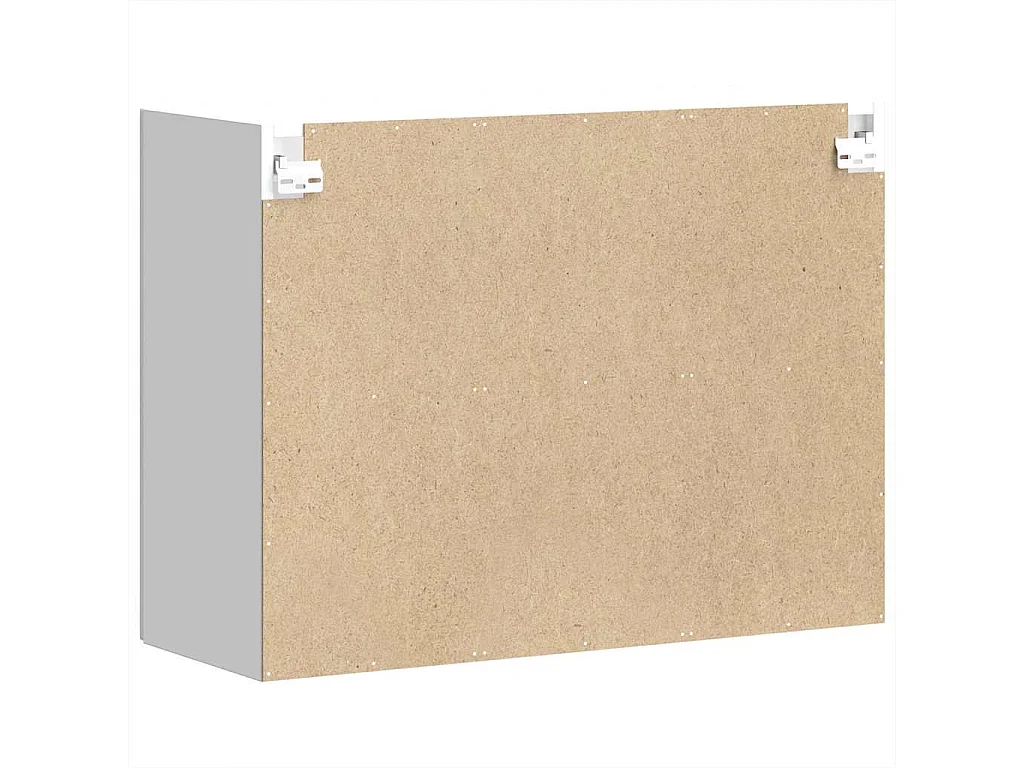 Armoire murale de cuisine avec porte en verre blanc