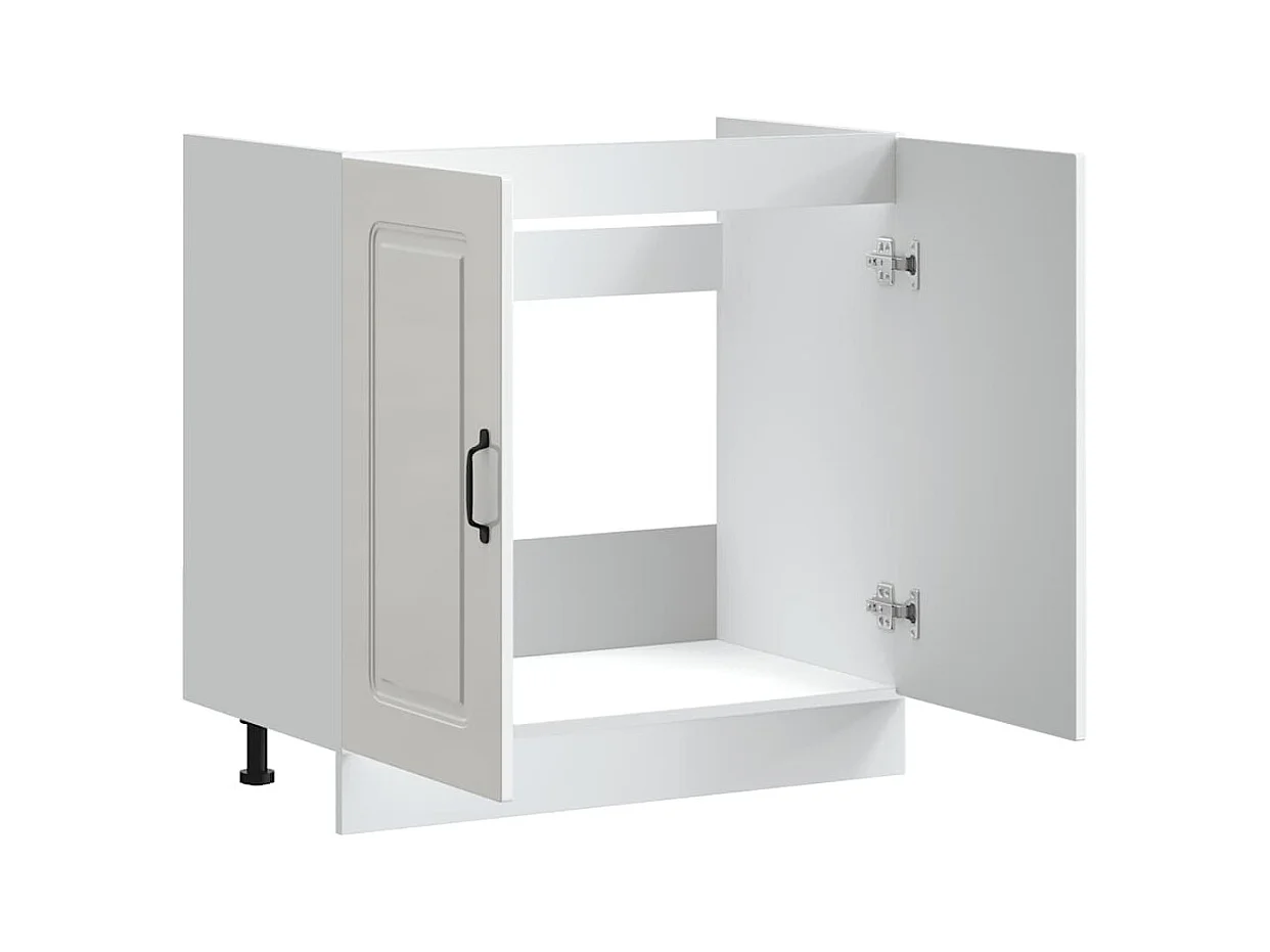 Base lavello, bianco lucido, 80x46x81,5 cm