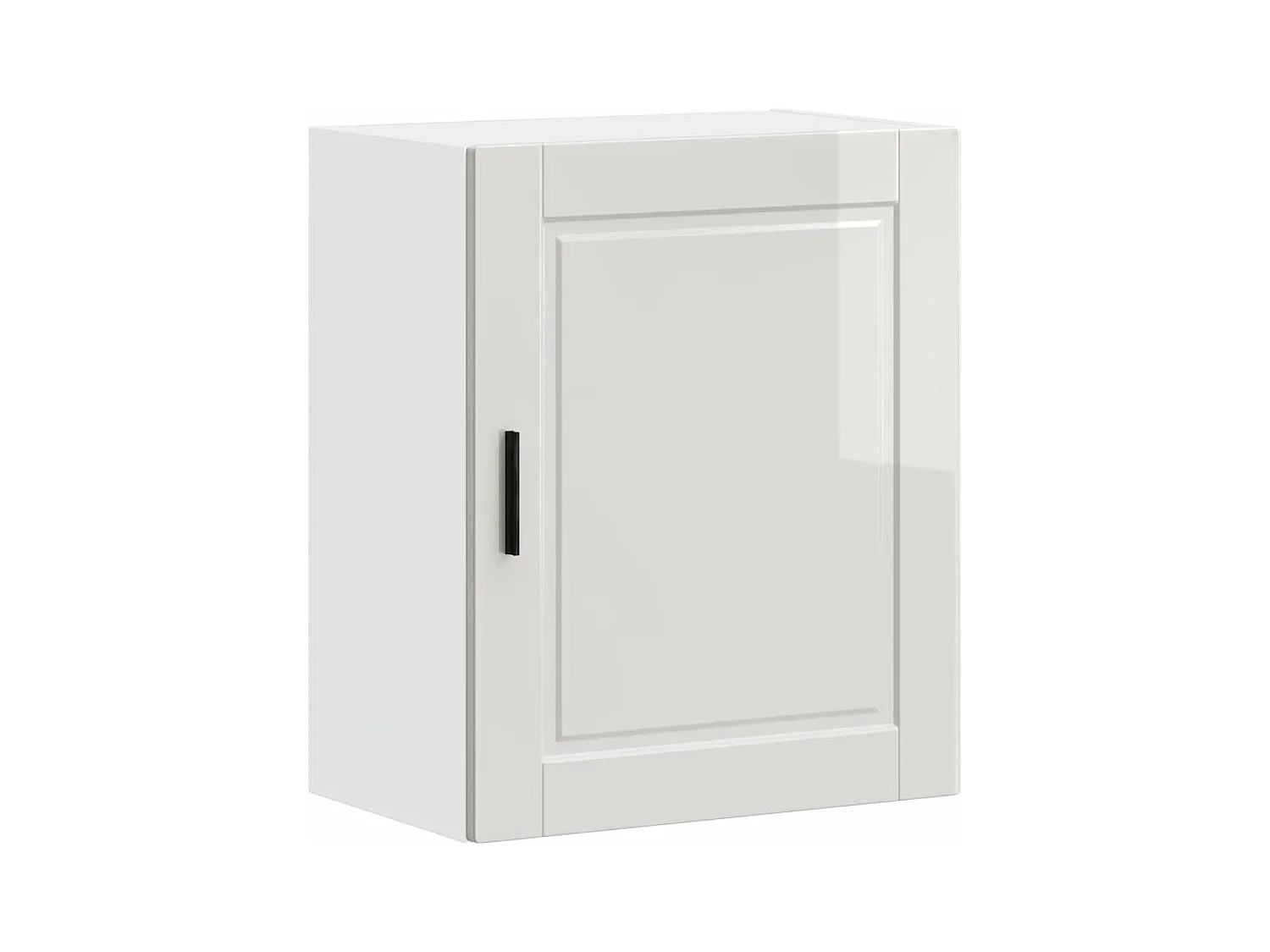 Armoire murale de cuisine blanc brillant bois ingénierie