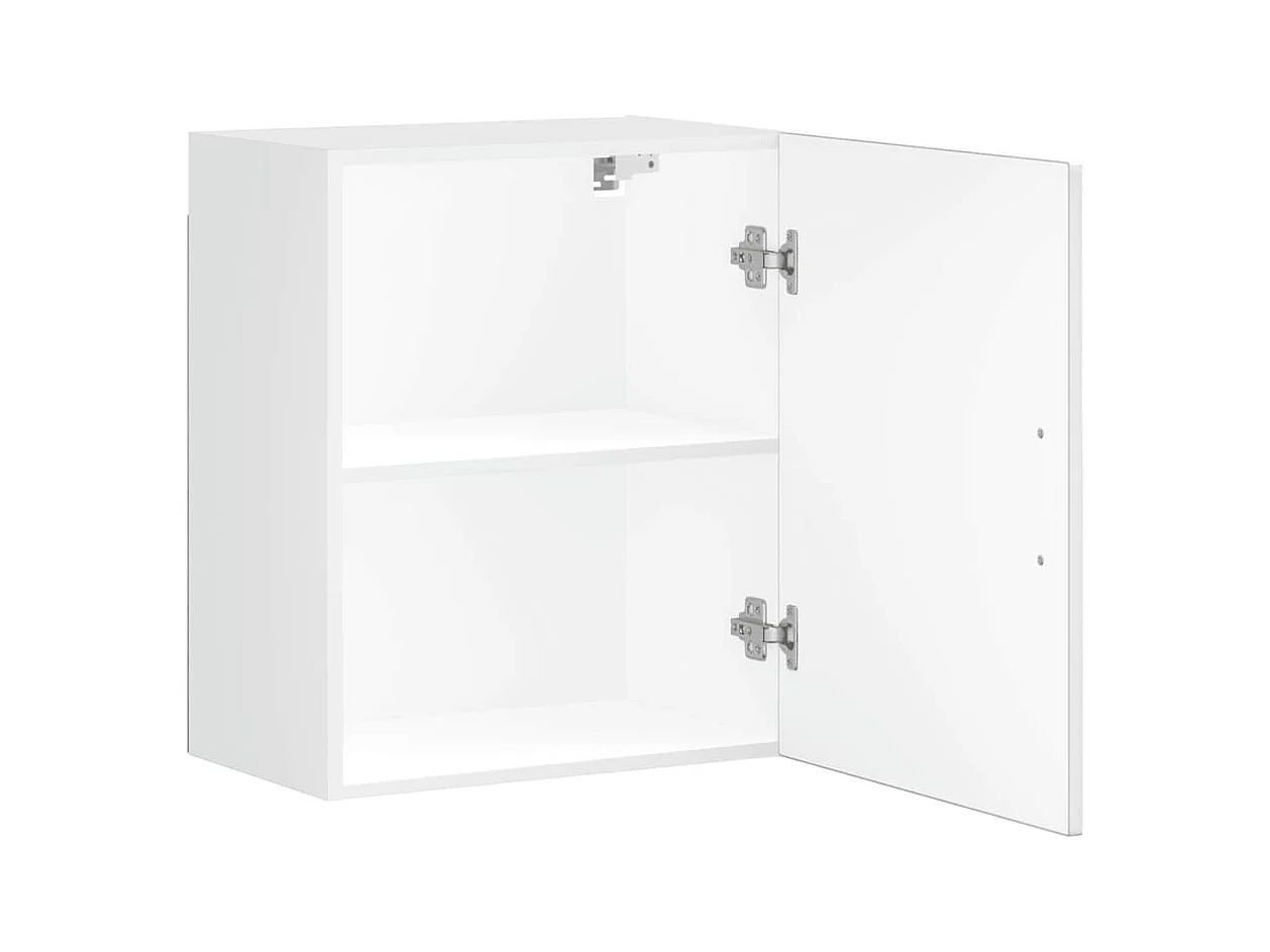 Armoire murale de cuisine blanc brillant bois ingénierie