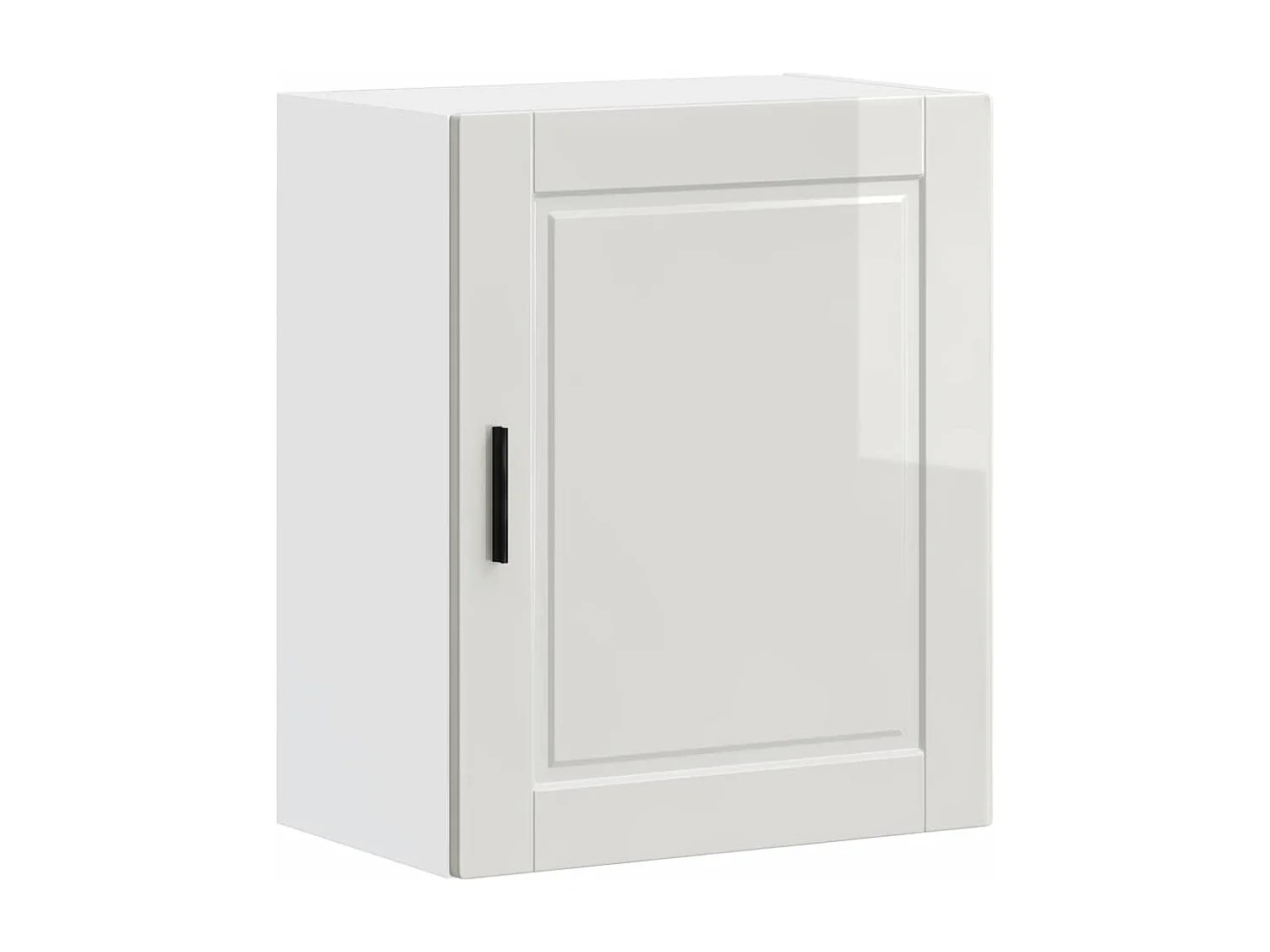 Armoire murale de cuisine blanc brillant bois ingénierie
