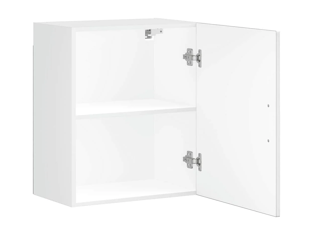 Armoire murale de cuisine blanc brillant bois ingénierie