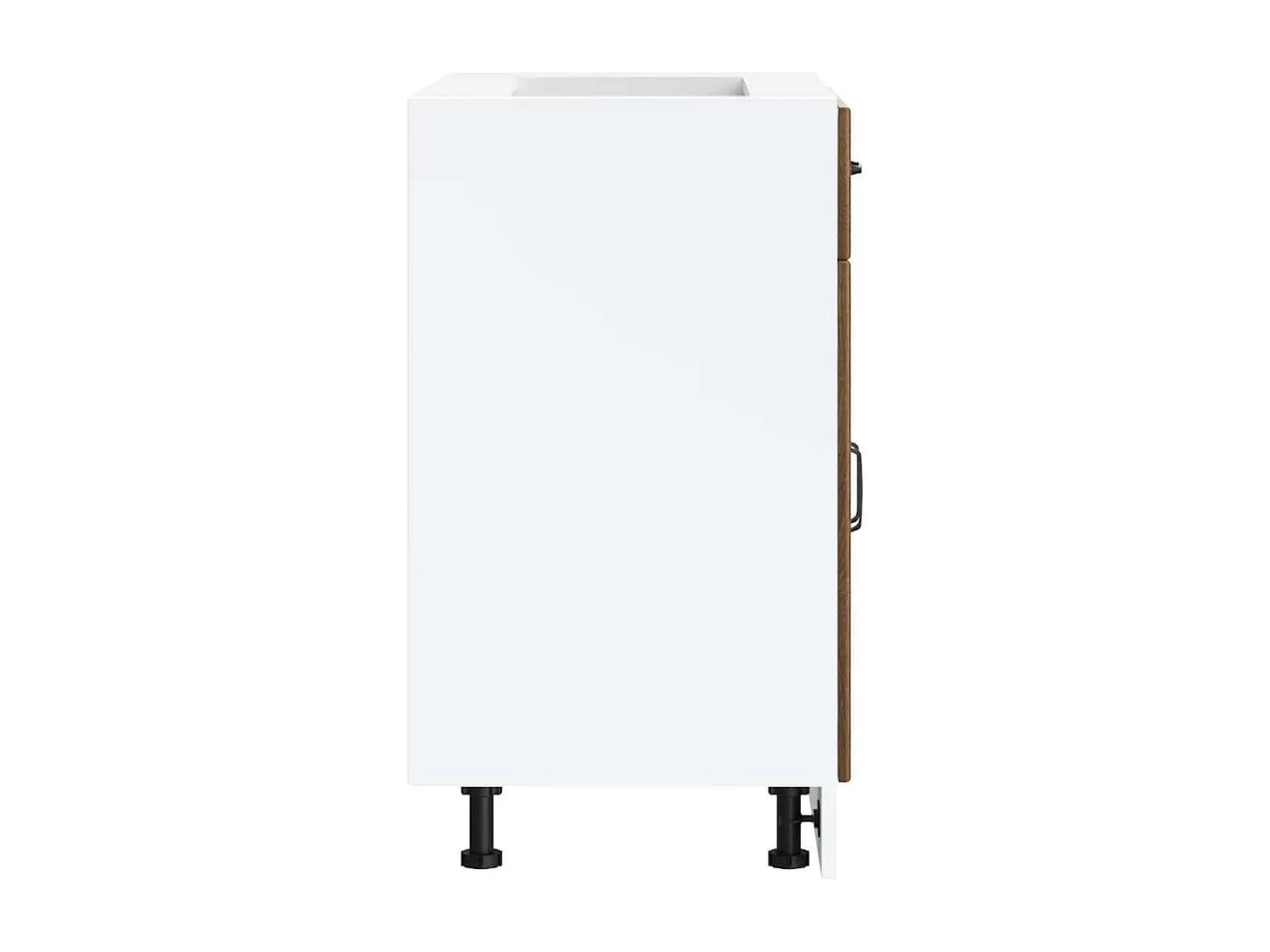 Armoire murale de cuisine blanc brillant bois ingénierie