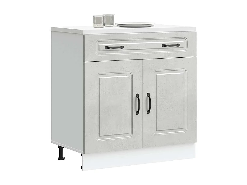 Mobile da cucina in legno ingegnerizzato grigio cemento