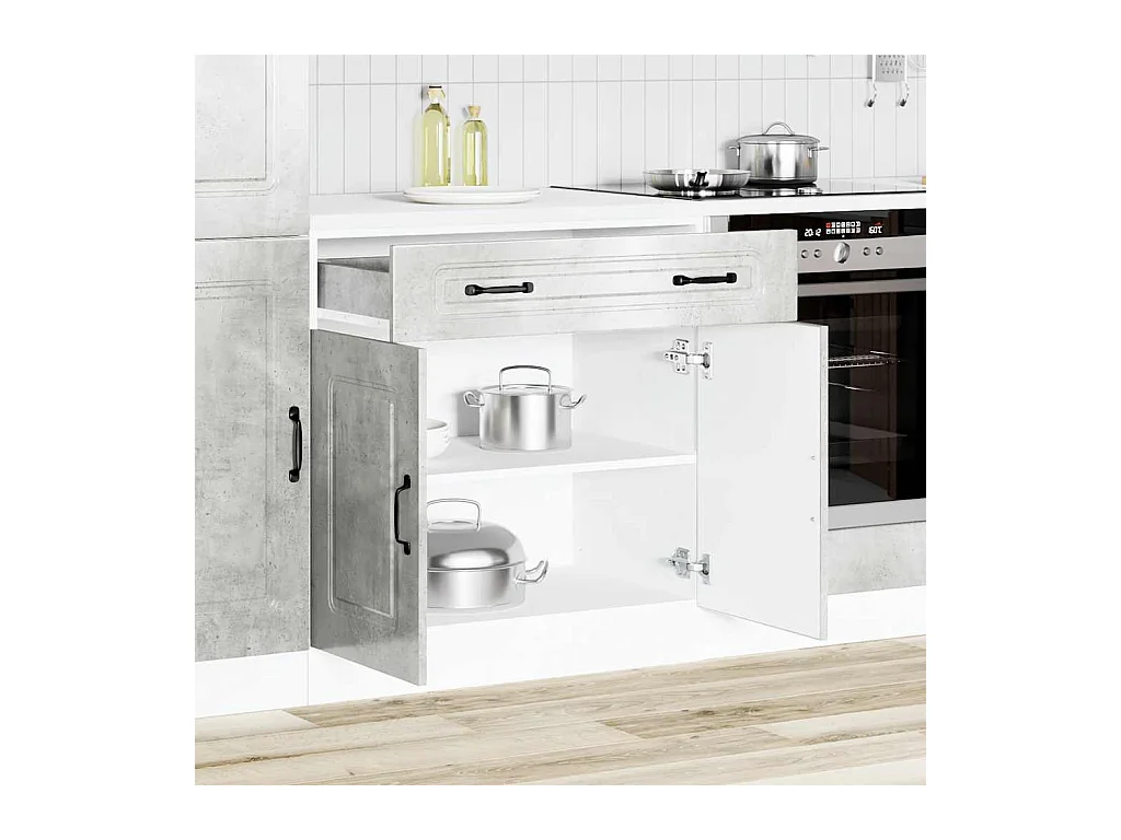Mobile da cucina in legno ingegnerizzato grigio cemento