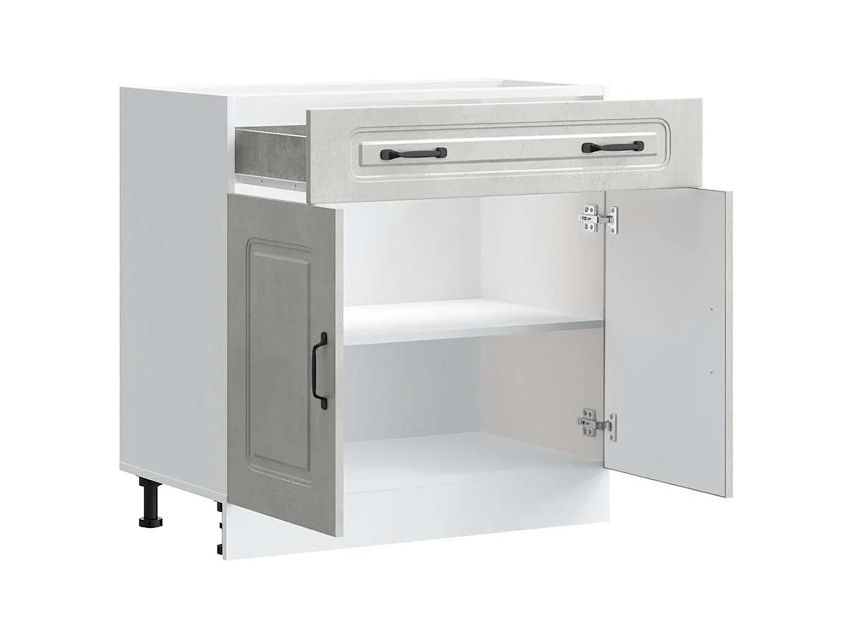 Mobile da cucina in legno ingegnerizzato grigio cemento