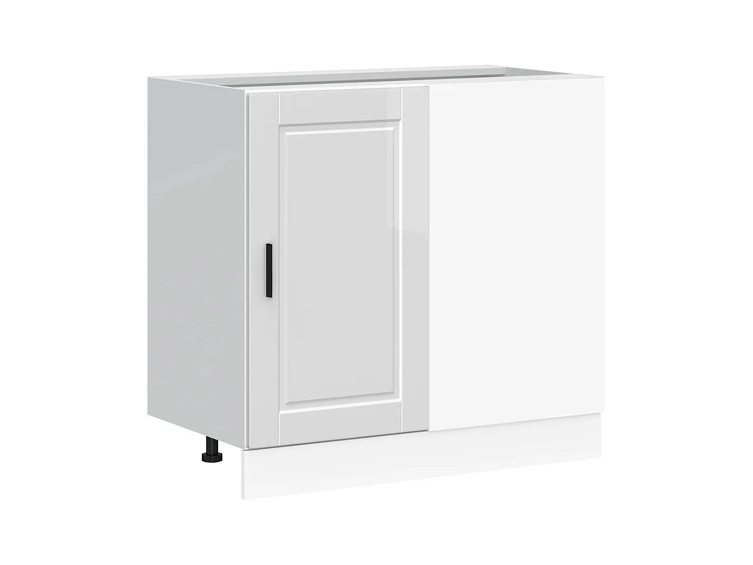 Armoire de cuisine blanc brillant bois ingénierie