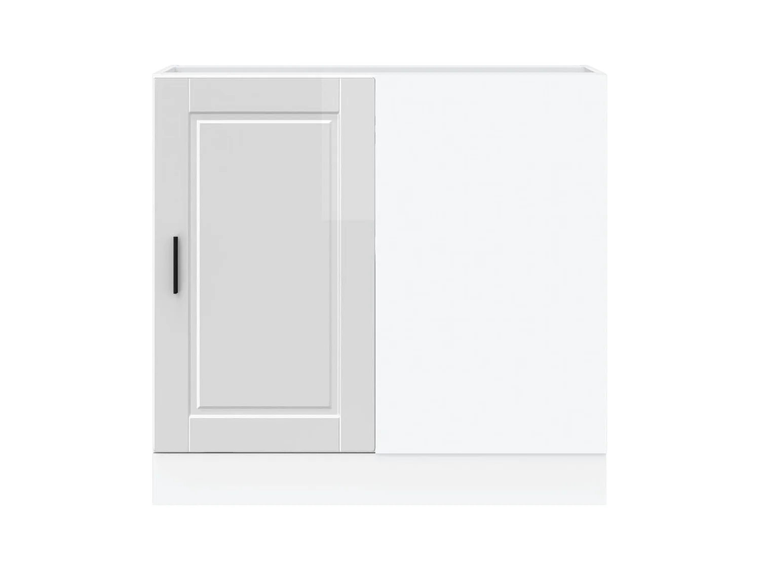 Armoire de cuisine blanc brillant bois ingénierie