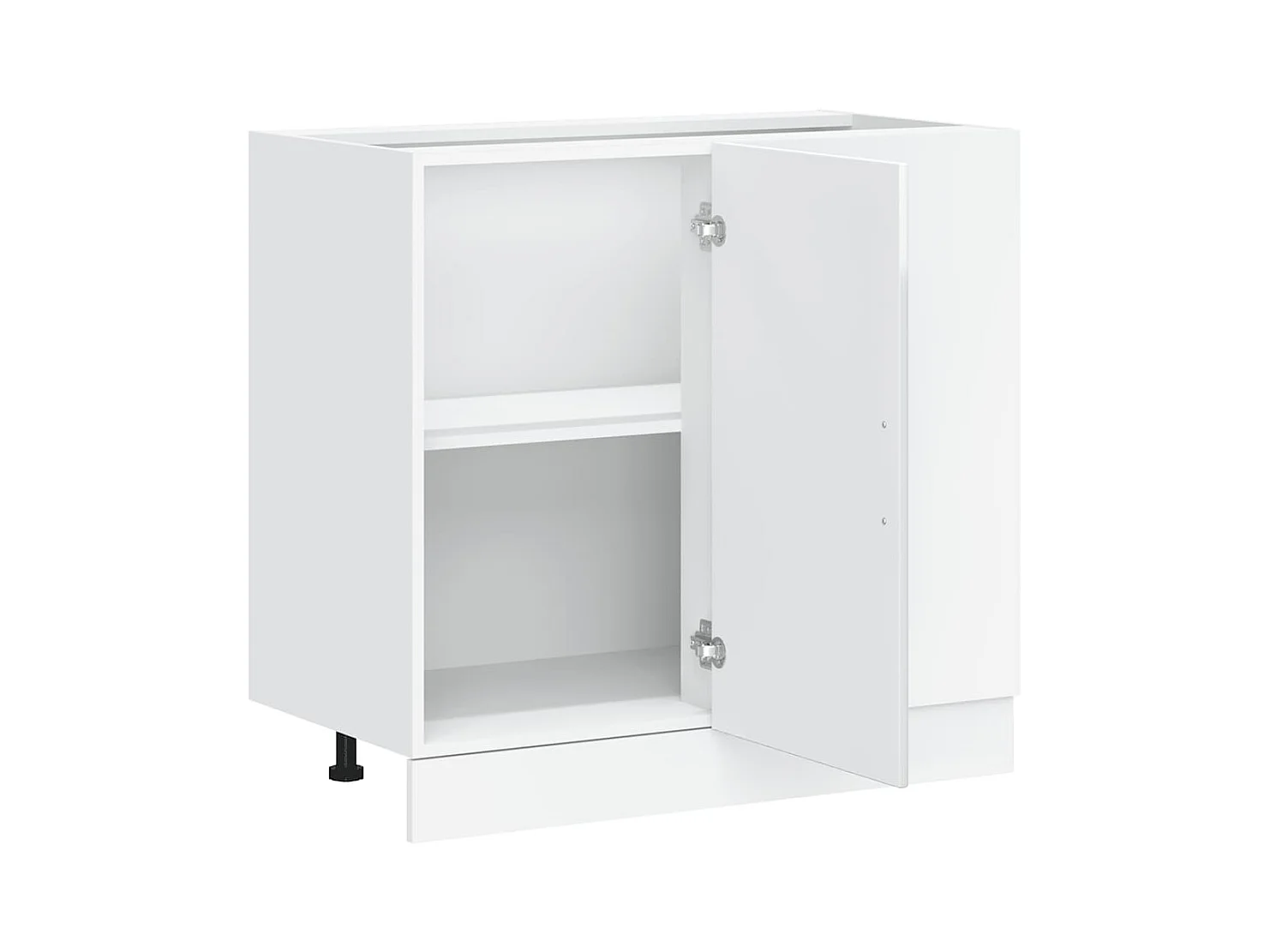 Armoire de cuisine blanc brillant bois ingénierie