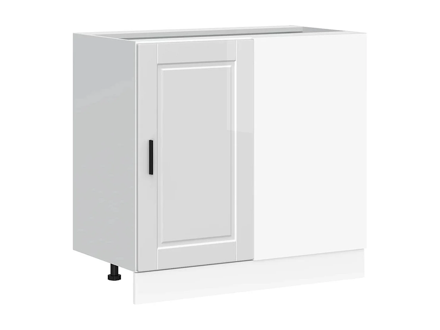 Armoire de cuisine blanc brillant bois ingénierie