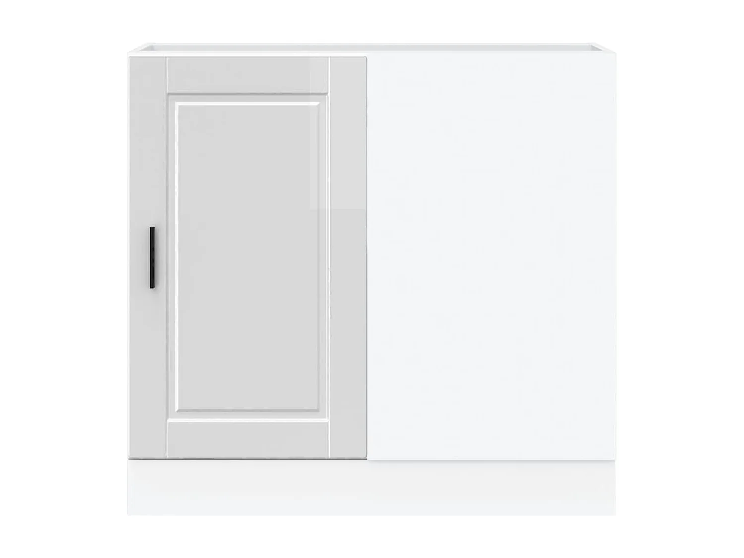 Armoire de cuisine blanc brillant bois ingénierie