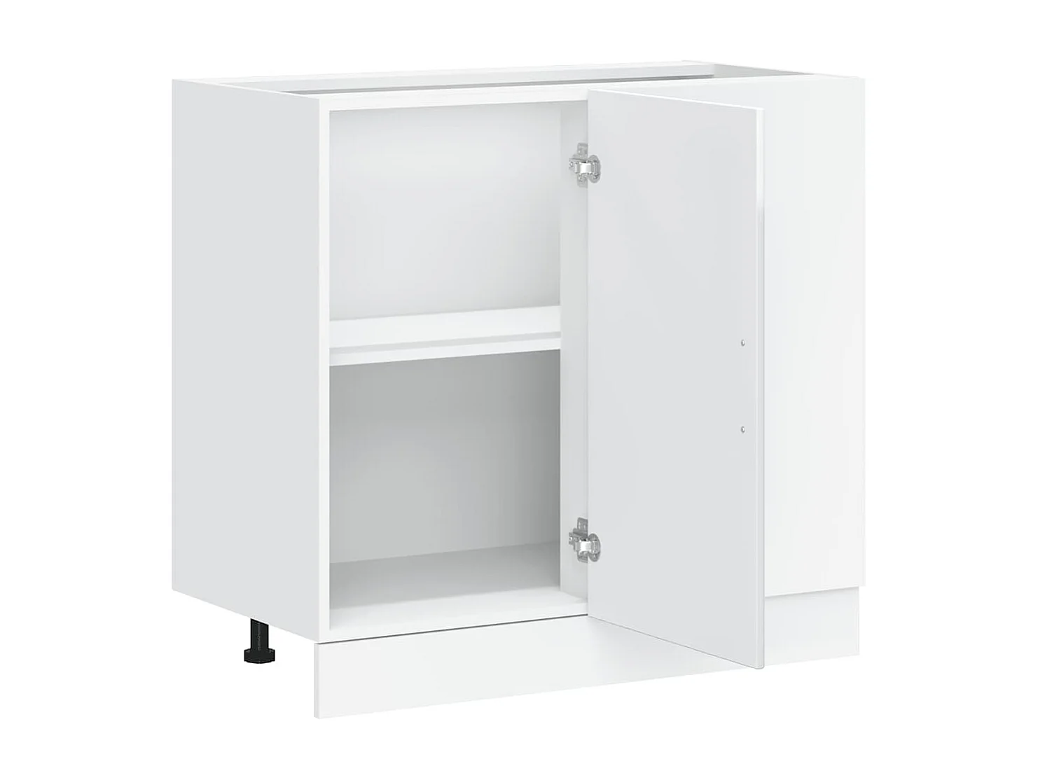 Armoire de cuisine blanc brillant bois ingénierie