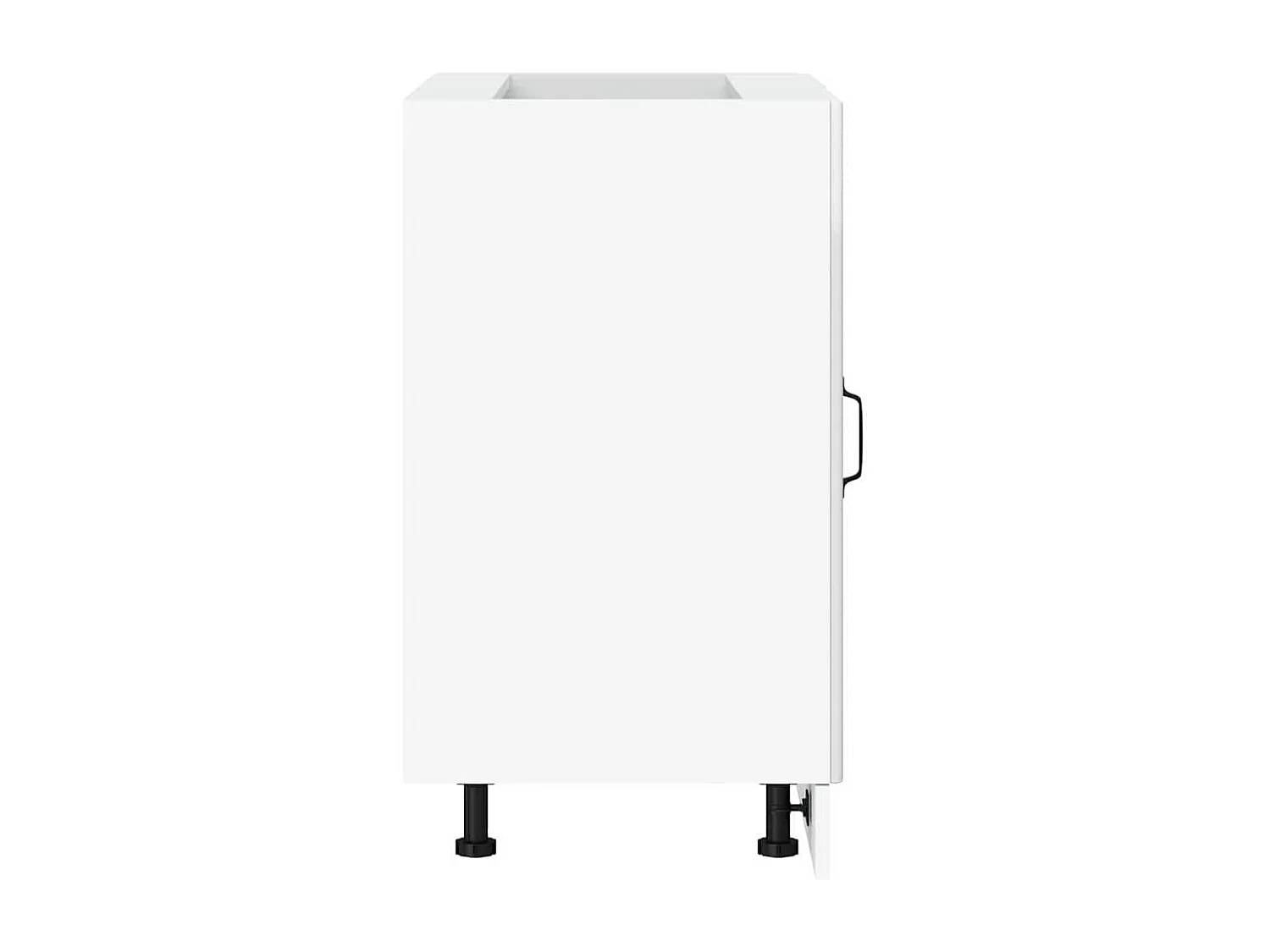 Armoire de cuisine blanc brillant bois ingénierie