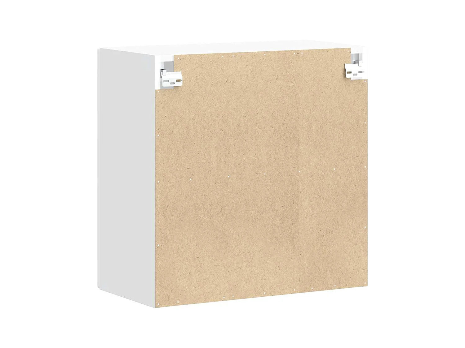 Armoire murale de cuisine avec porte en verre blanc