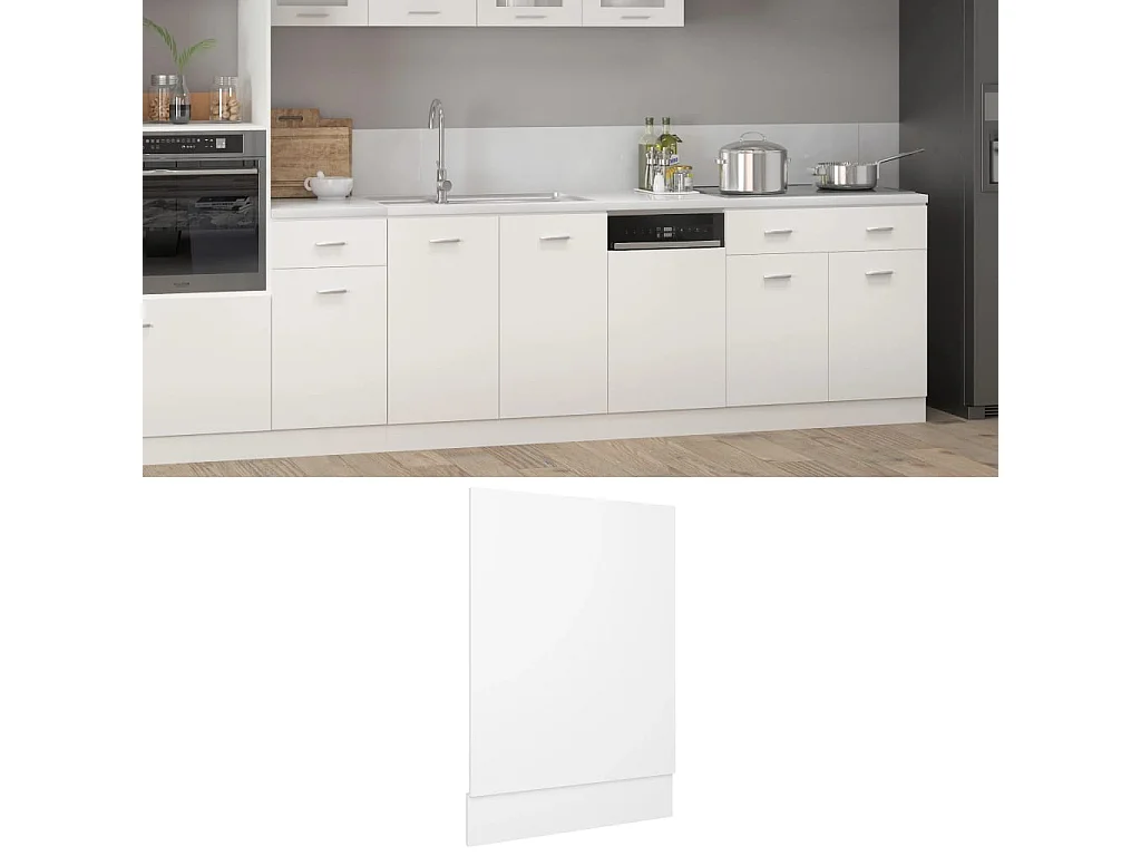 Panel lavavajillas blanco 45x3x67 cm aglomerado