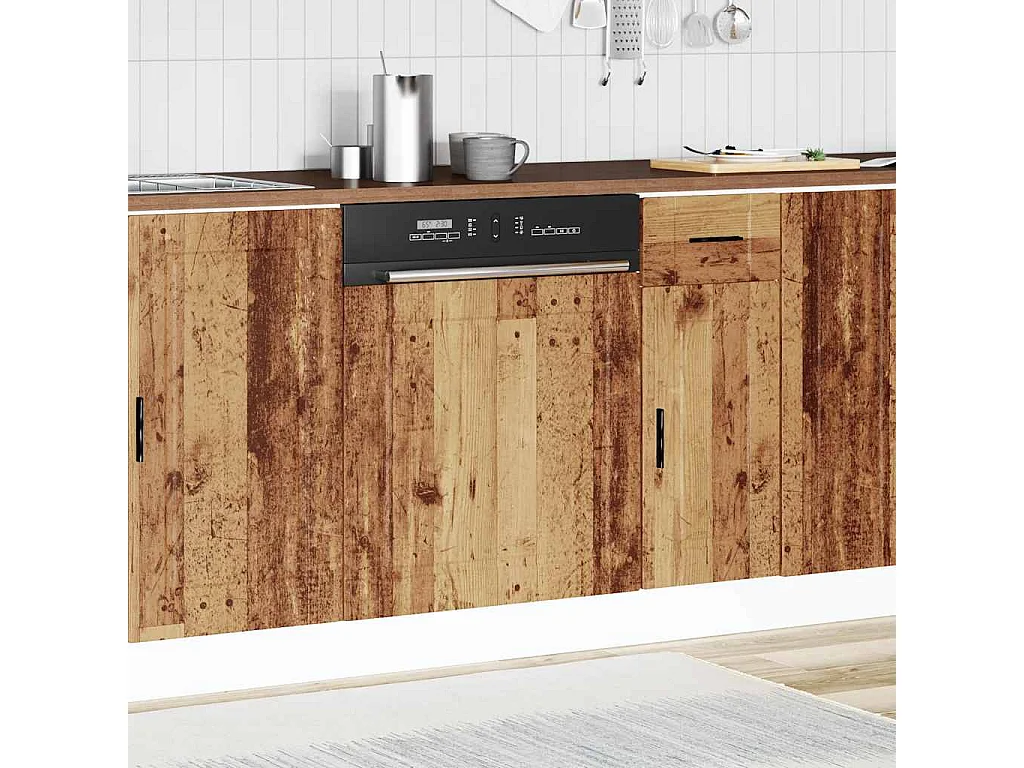 Pannello lavastoviglie in legno vecchio 60x1,5x67 cm