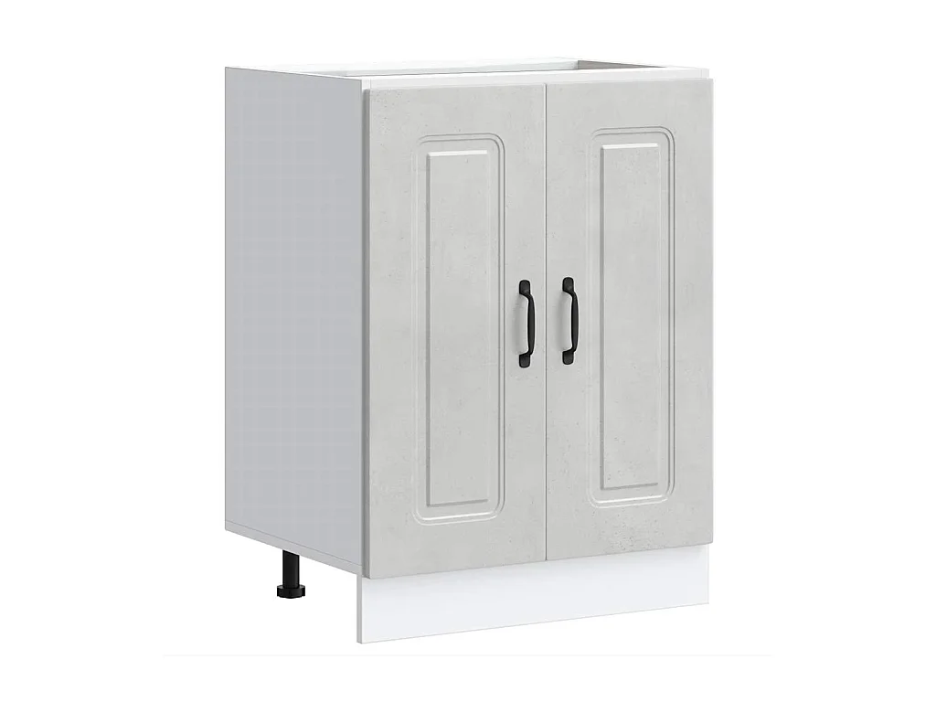 Base per lavello in legno ingegnerizzato grigio cemento