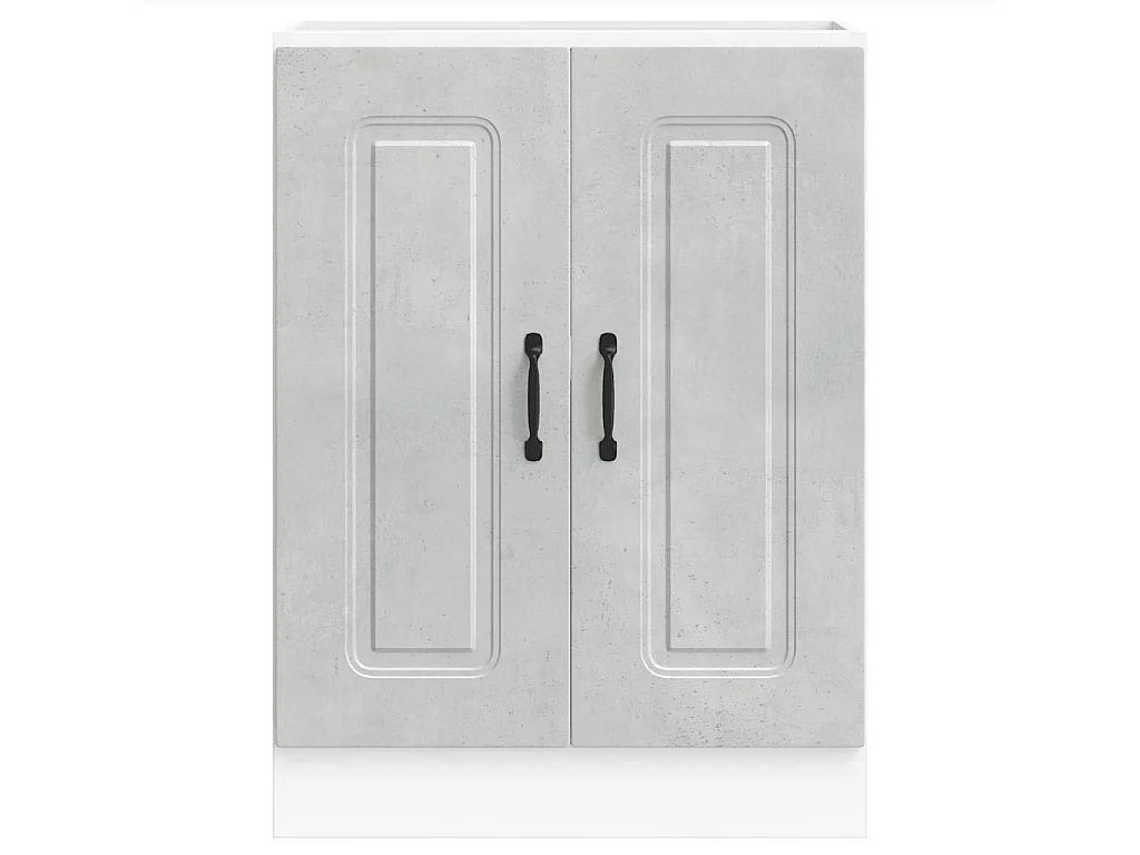 Meuble bas pour évier gris béton bois d'ingénierie