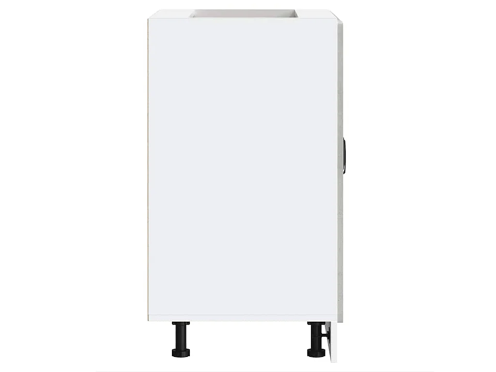 Meuble bas pour évier gris béton bois d'ingénierie