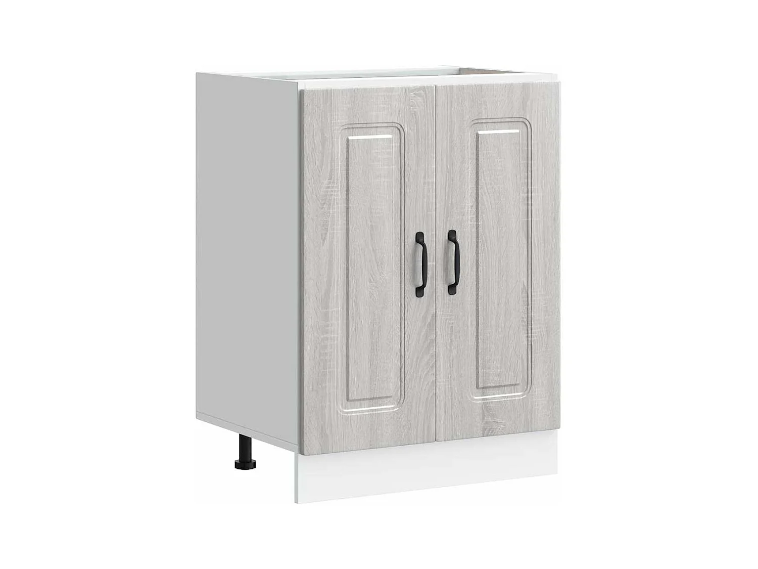 Mobile base per lavello in legno ingegnerizzato grigio Sonoma