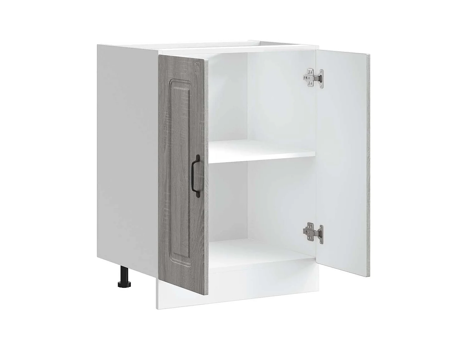 Mobile base per lavello in legno ingegnerizzato grigio Sonoma