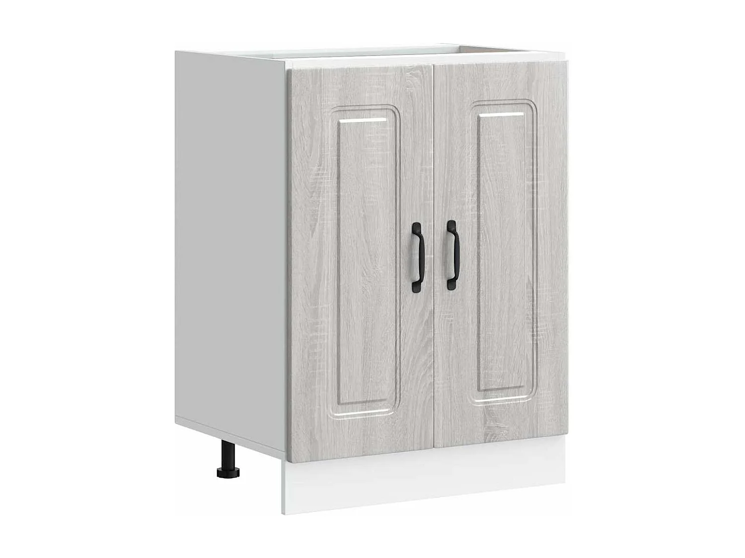 Meuble bas pour évier sonoma gris bois d'ingénierie