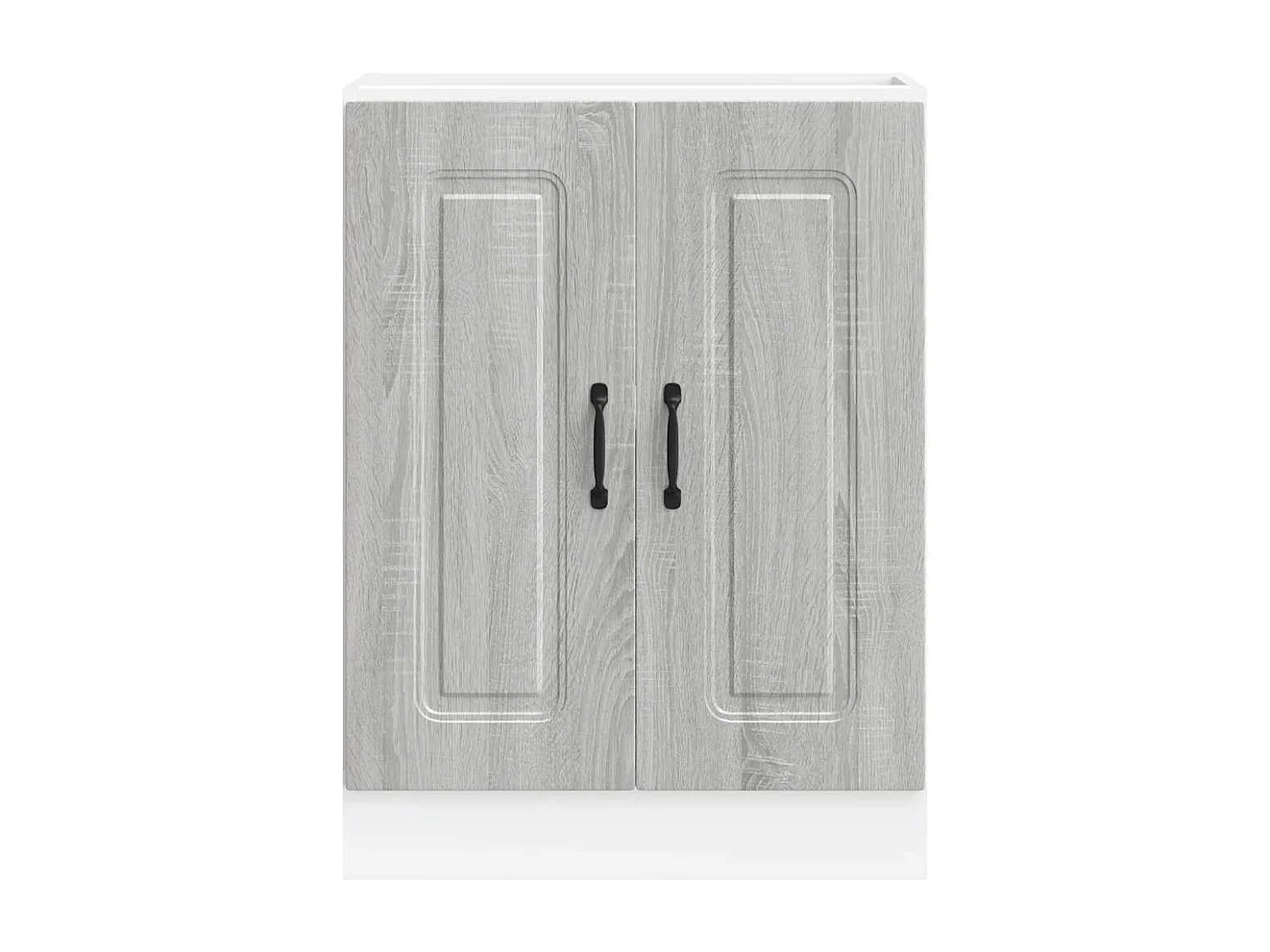 Meuble bas pour évier sonoma gris bois d'ingénierie