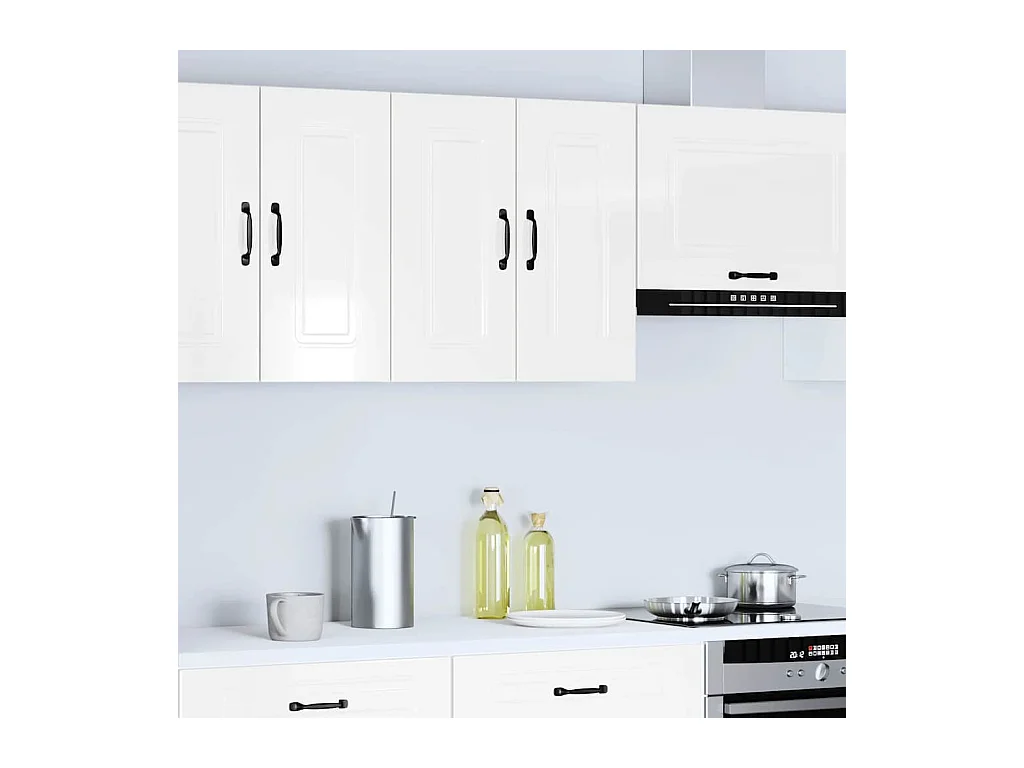 Pensile da cucina in legno ingegnerizzato bianco lucido