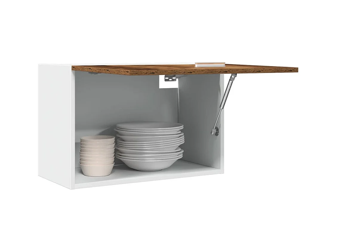 Armoire suspendue vieux bois 60x31x40 cm