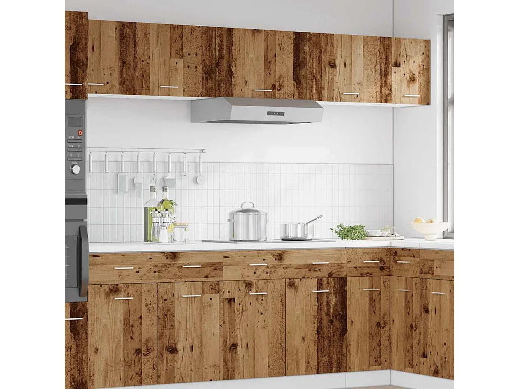 Hangkast "Lyon", oud hout, 60x31x40 cm