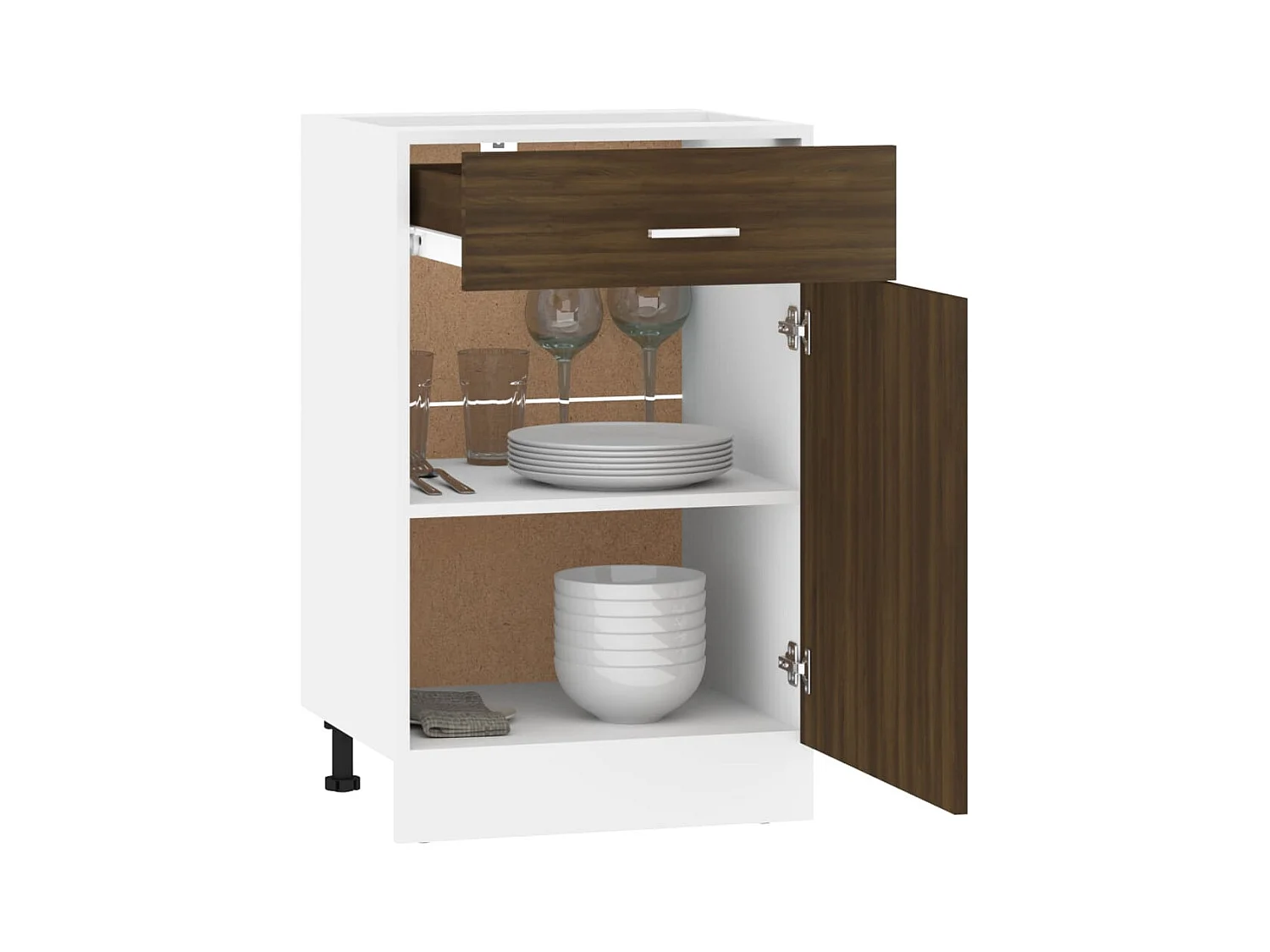 Armoire de plancher à tiroir Chêne marron 50x46x81,5 cm