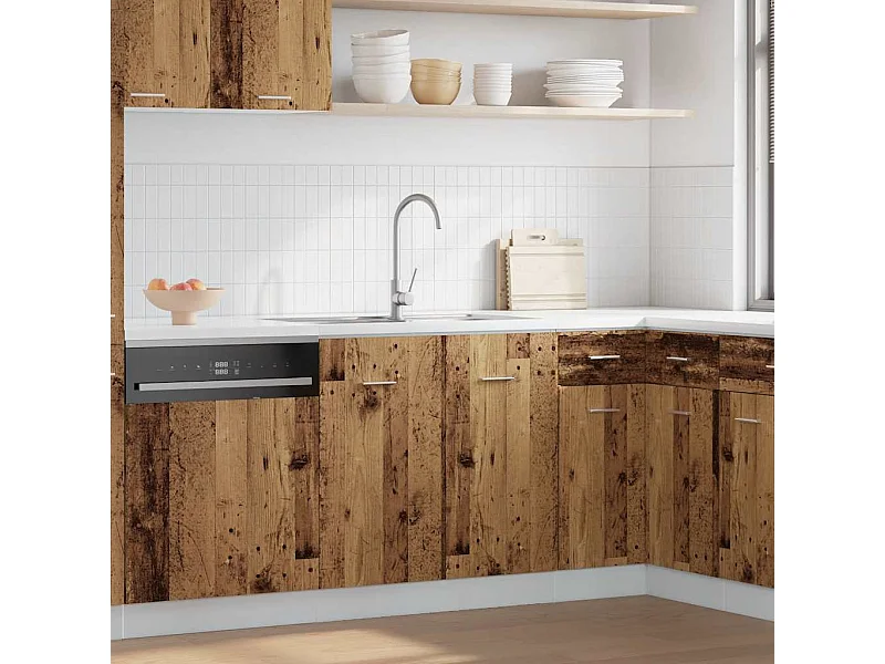 wastafelonderkast, oud hout, 80x46x81,5 cm