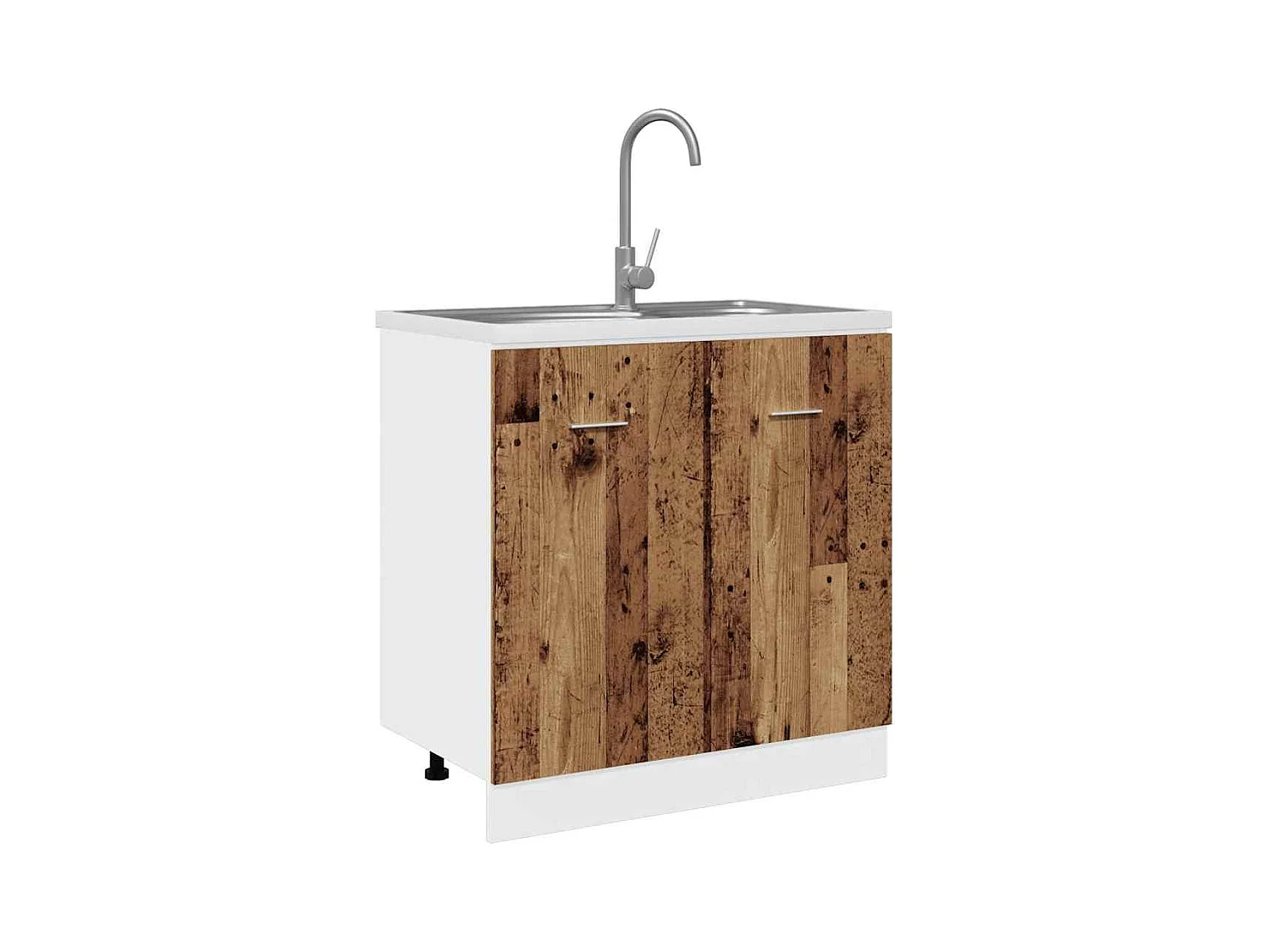 Mobiletto lavabo "Lyon", legno vecchio, 80x46x81,5 cm