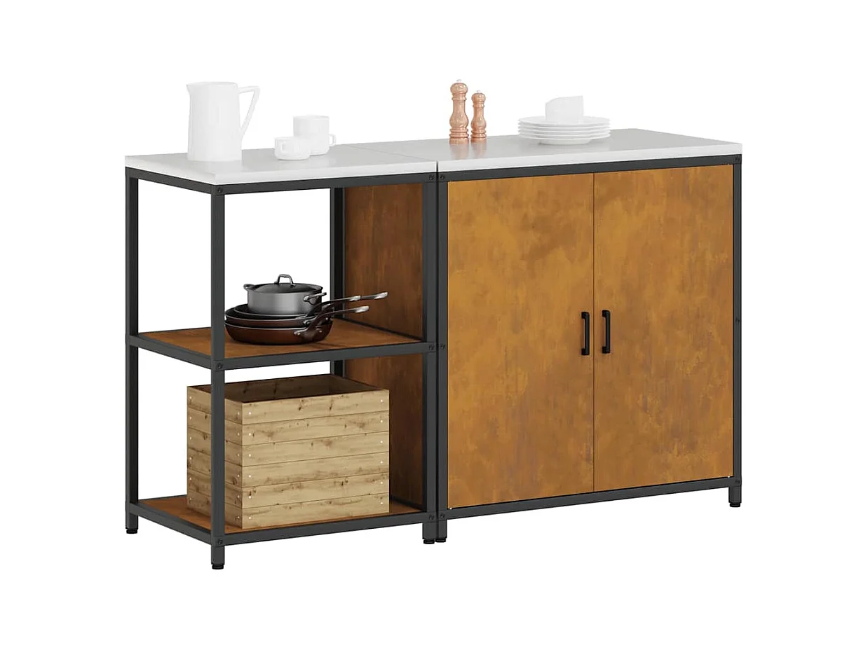 Set di contenitori da cucina 2 pezzi Rusty 150 x 50 x 92 cm