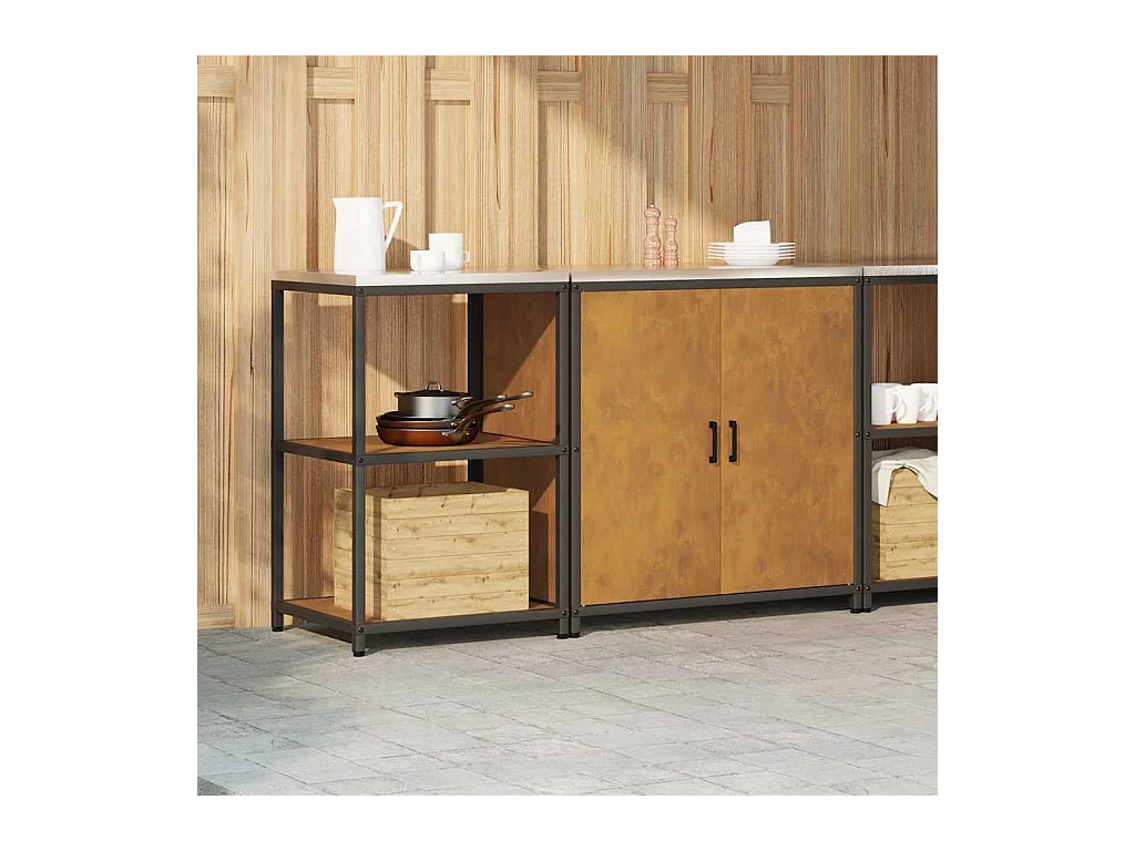 Set di contenitori da cucina 2 pezzi Rusty 150 x 50 x 92 cm