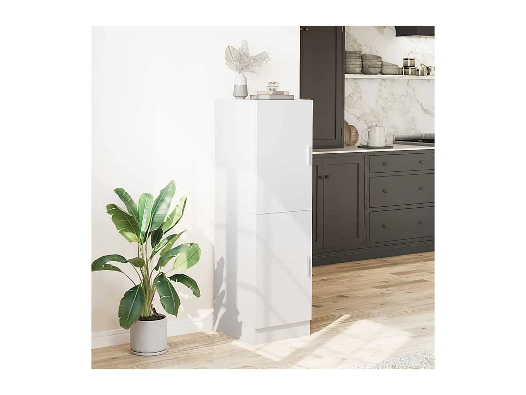 Witte keukenkast 38x41,5x131,5 cm bewerkt hout