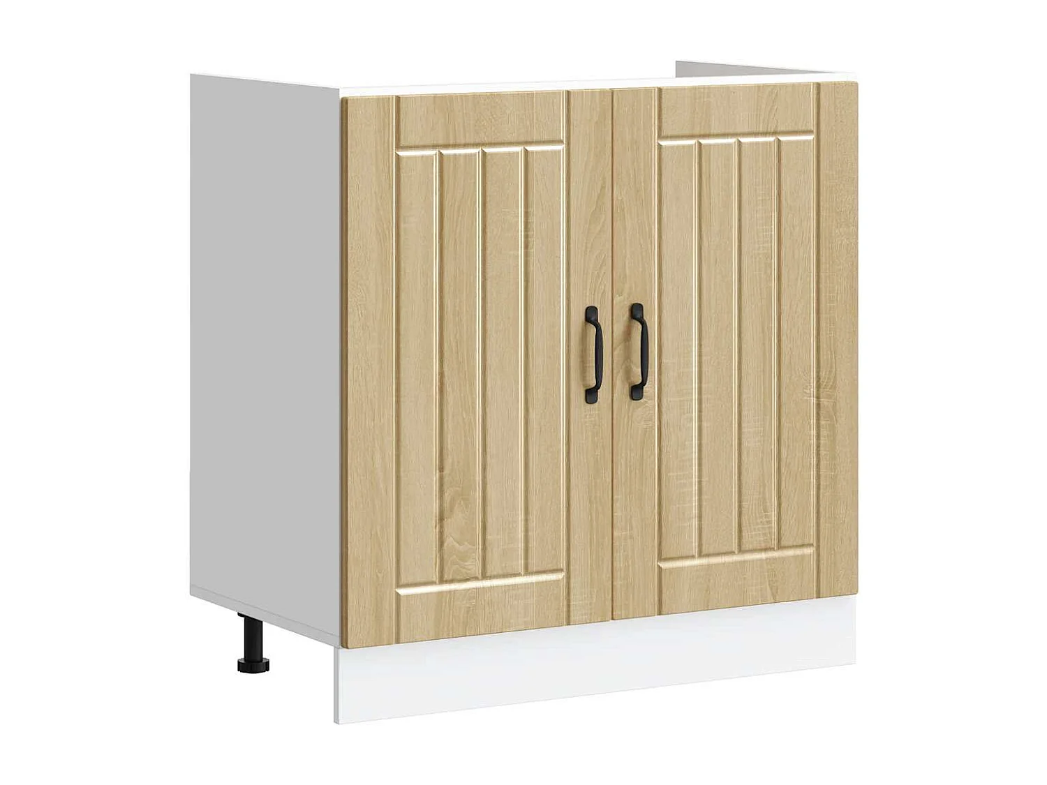 Meuble de base de lavabo chêne sonoma bois d'ingénierie