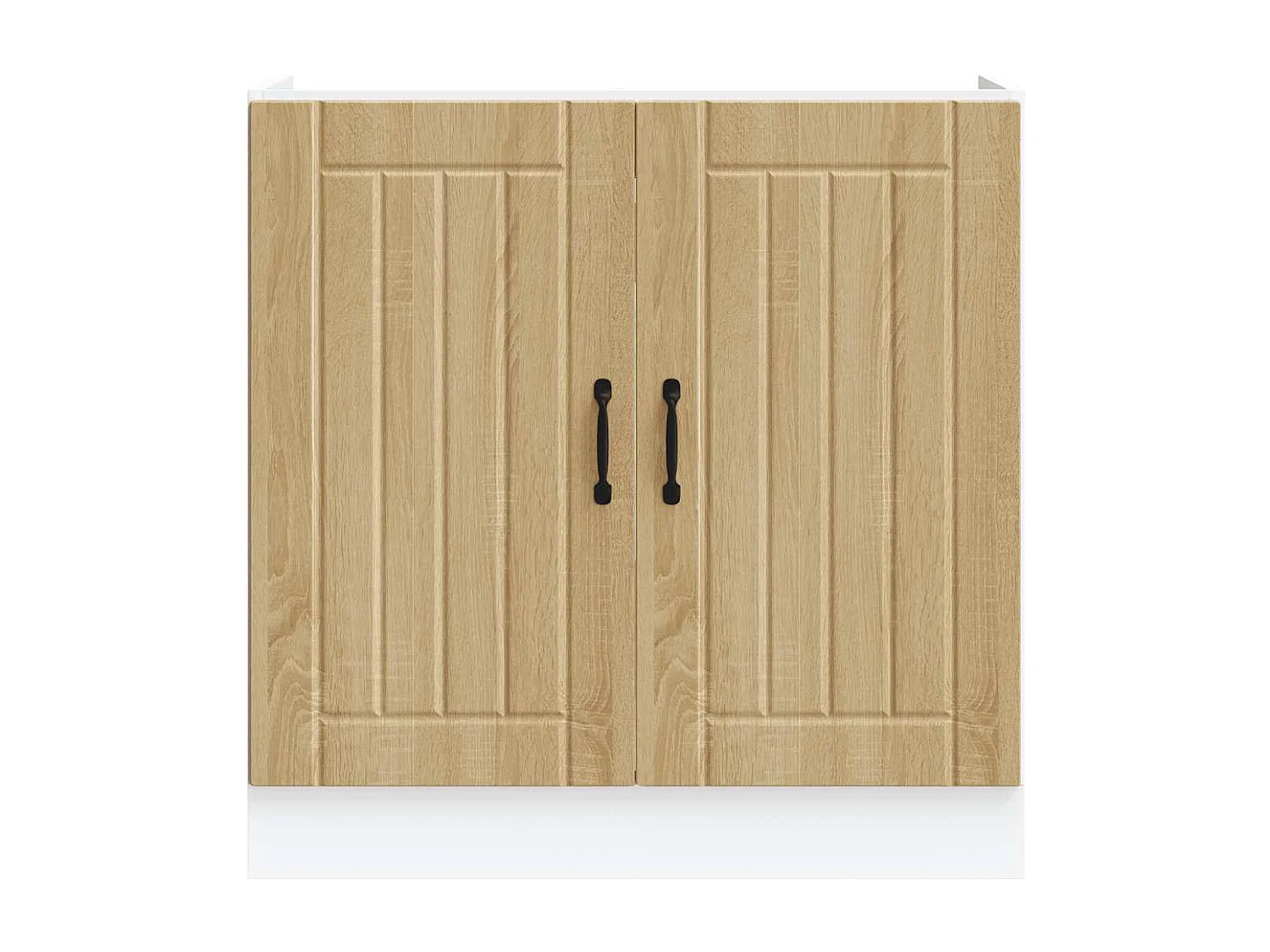 Meuble de base de lavabo chêne sonoma bois d'ingénierie