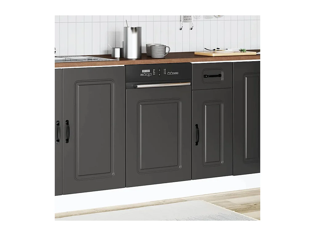 Pannello lavastoviglie nero 45x1,5x67 cm