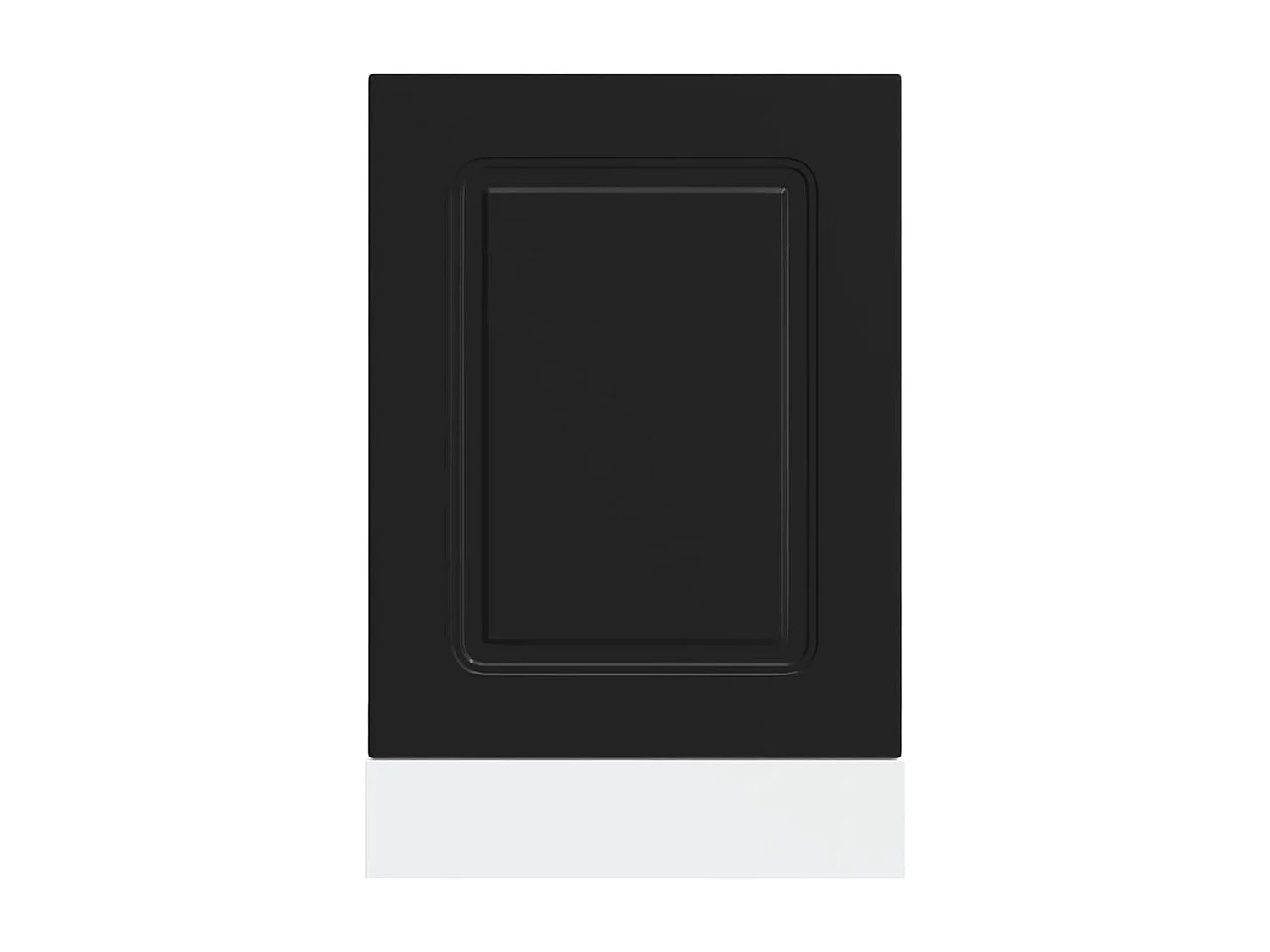 Panneau de lave-vaisselle noir 45x1,5x67 cm