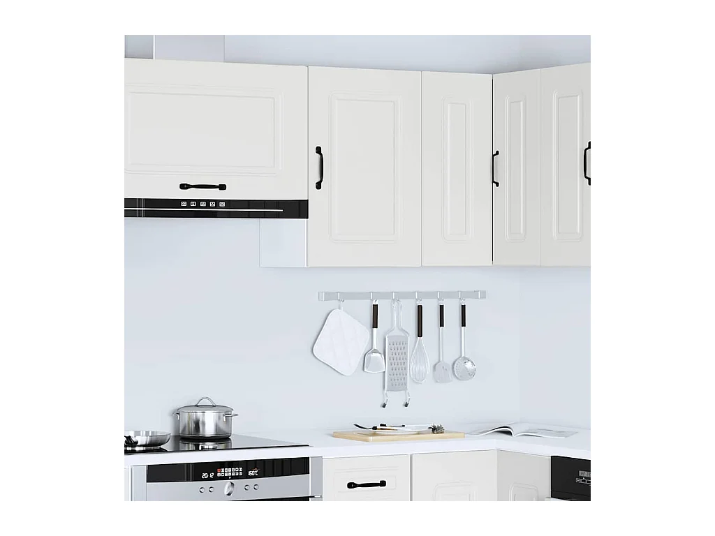 Armoire murale de cuisine blanc bois d'ingénierie